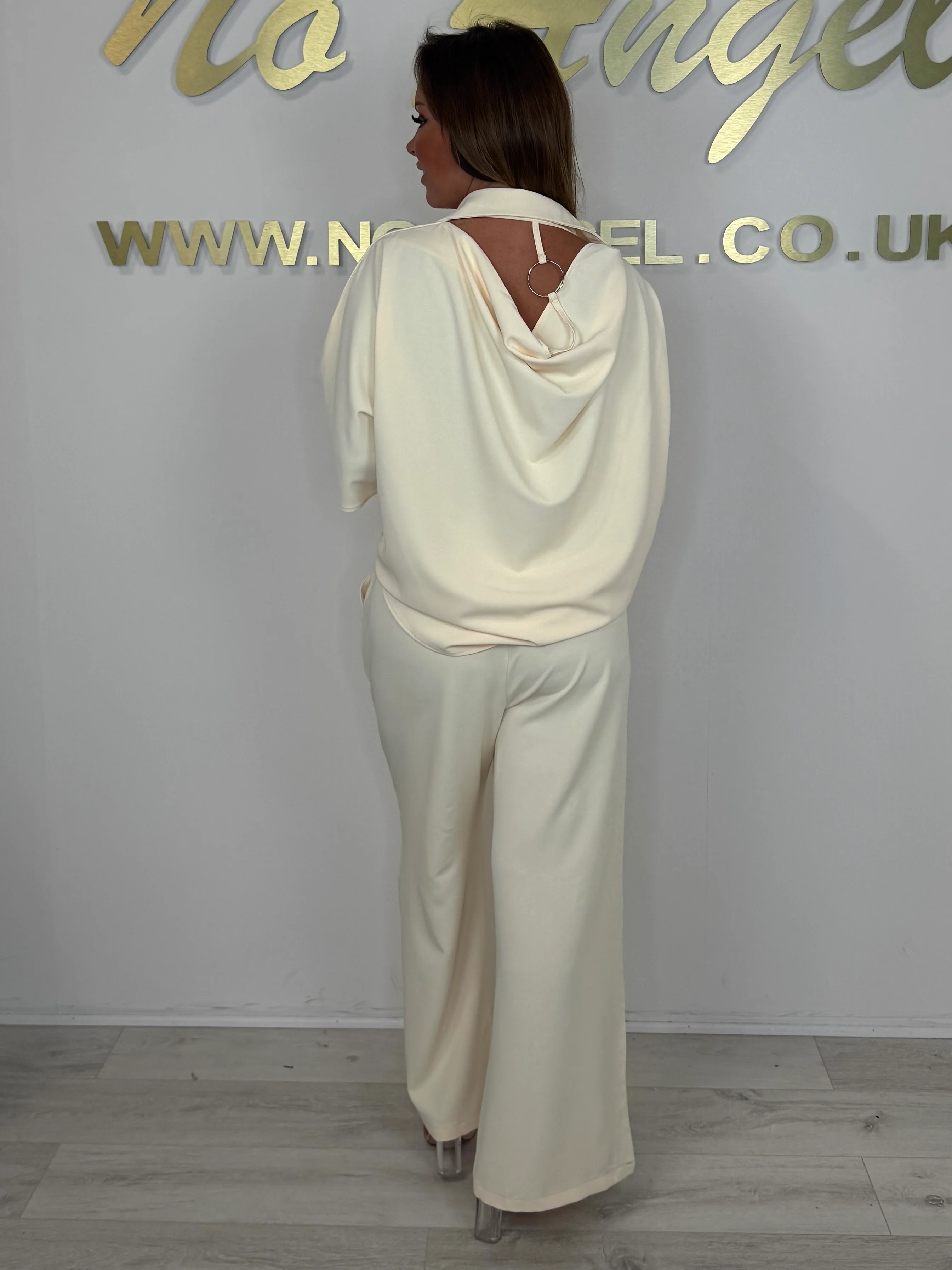 Tie Up Shirt Silver Ring Back Detail Co-ord (5 Colours) - Image 8