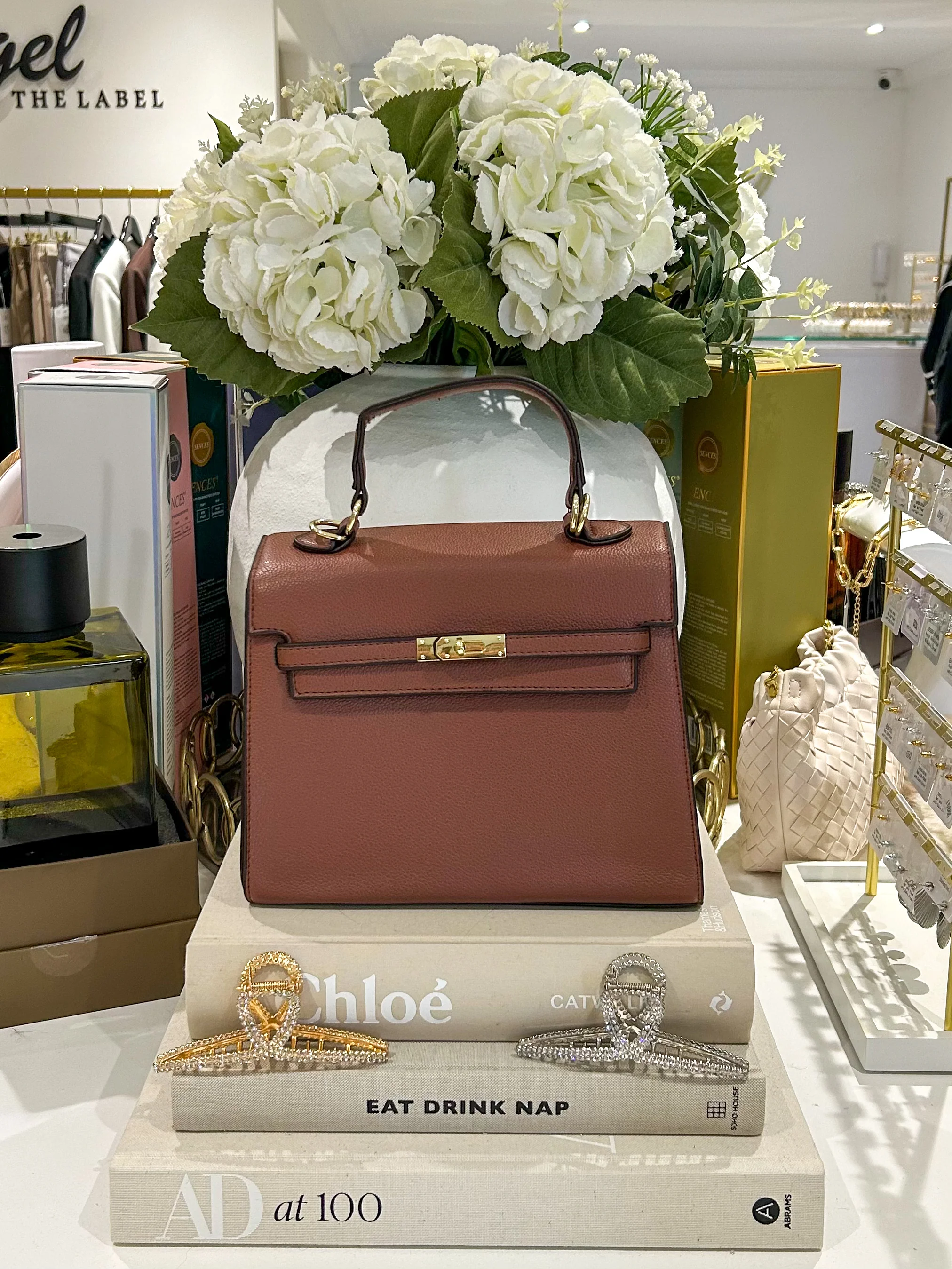 Buckle Front Faux Leather Gold Hardware Large Bag (3 Colours) - Image 3