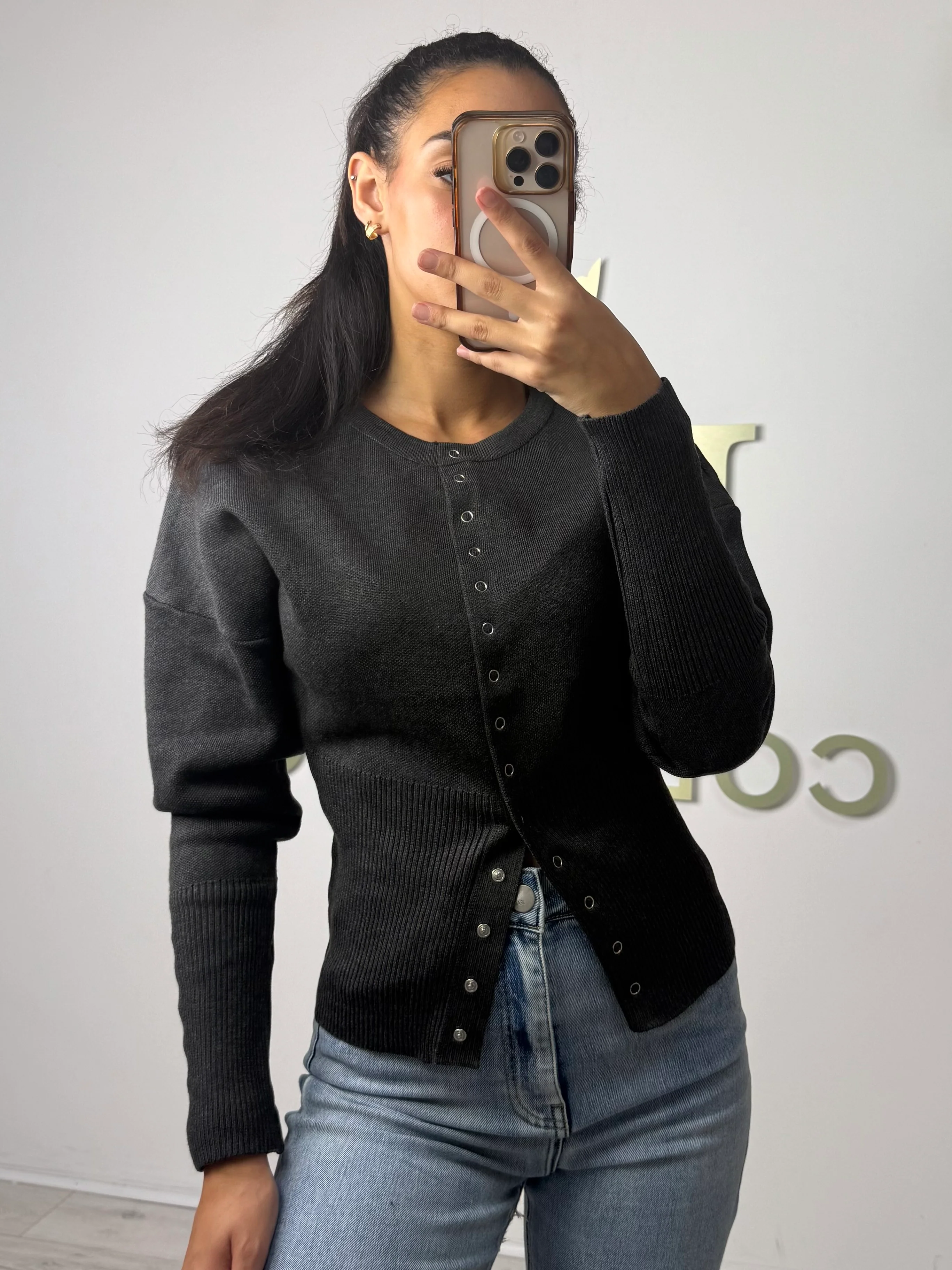 Soft Knit Button Up Ribbed Bottom Cardigan (5 Colours) - Image 12