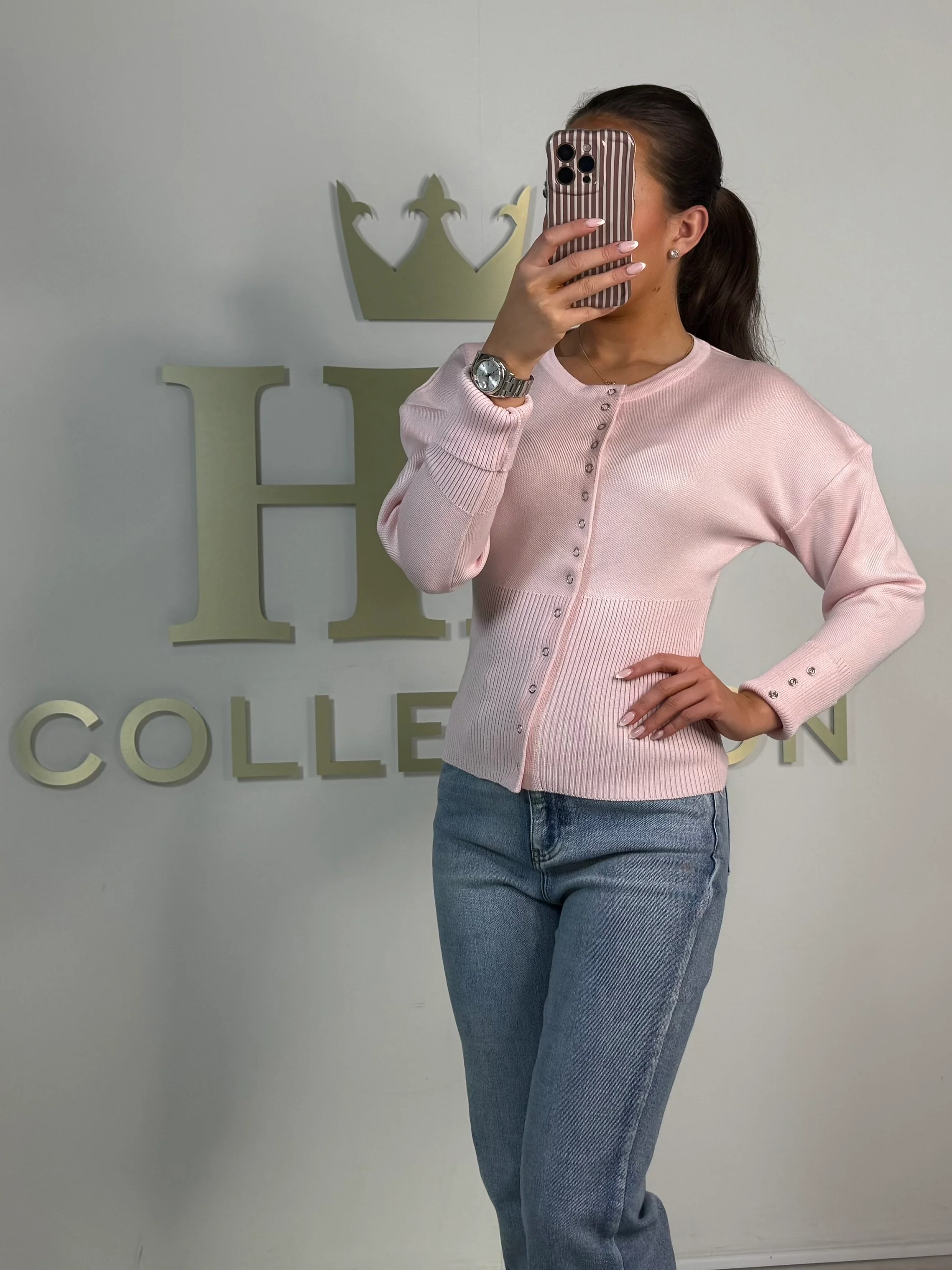 Soft Knit Button Up Ribbed Bottom Cardigan (5 Colours) - Image 17