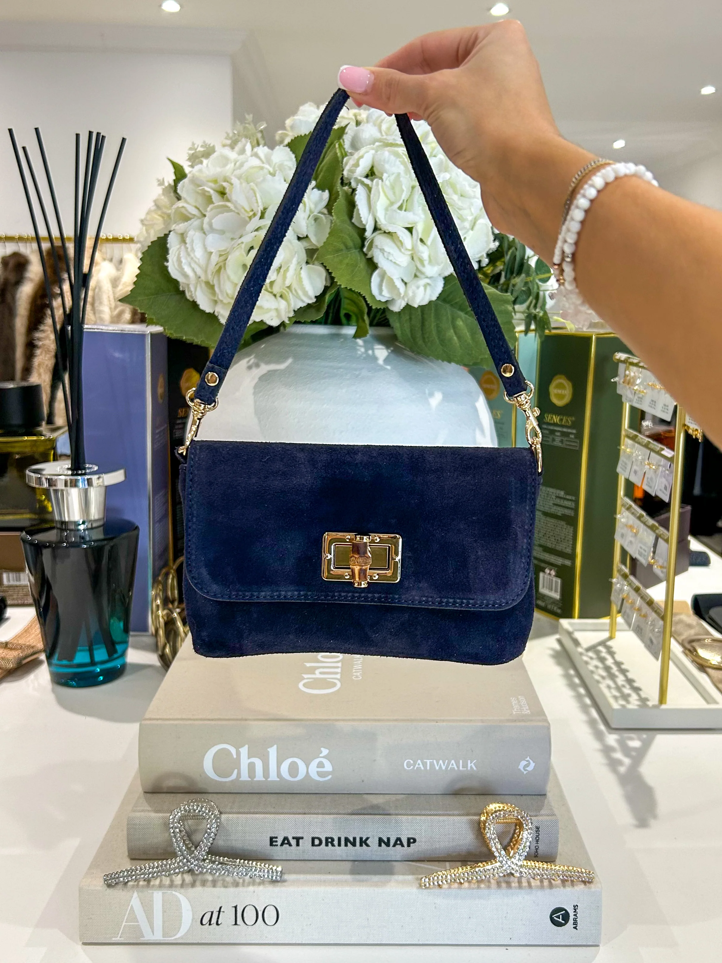 Genuine Leather Gold Hardware Wooden Buckle Mini Bag (10 Colours) - Image 6