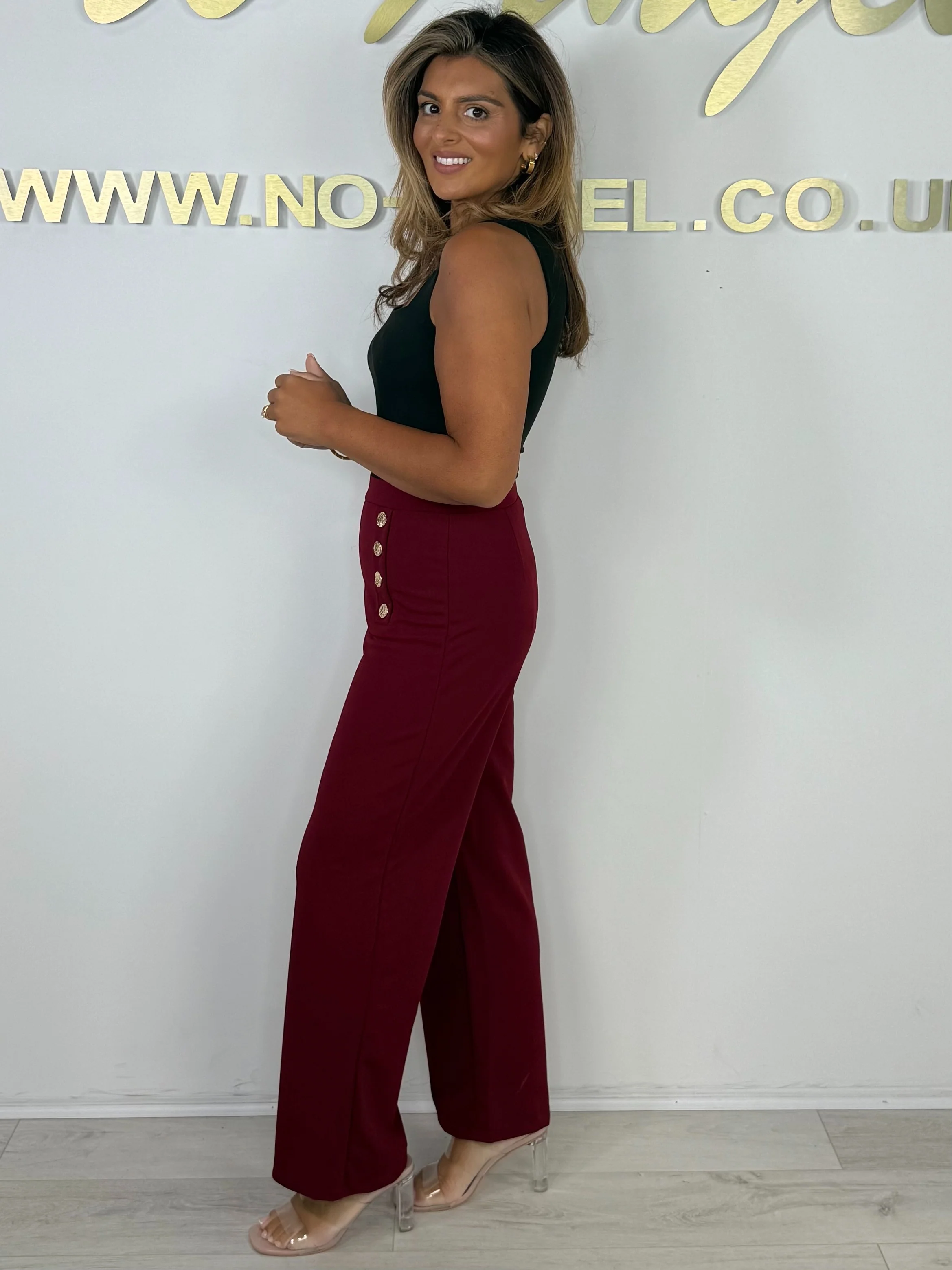 Gold Hammered Straight Leg Trousers (4 Colours) - Image 6