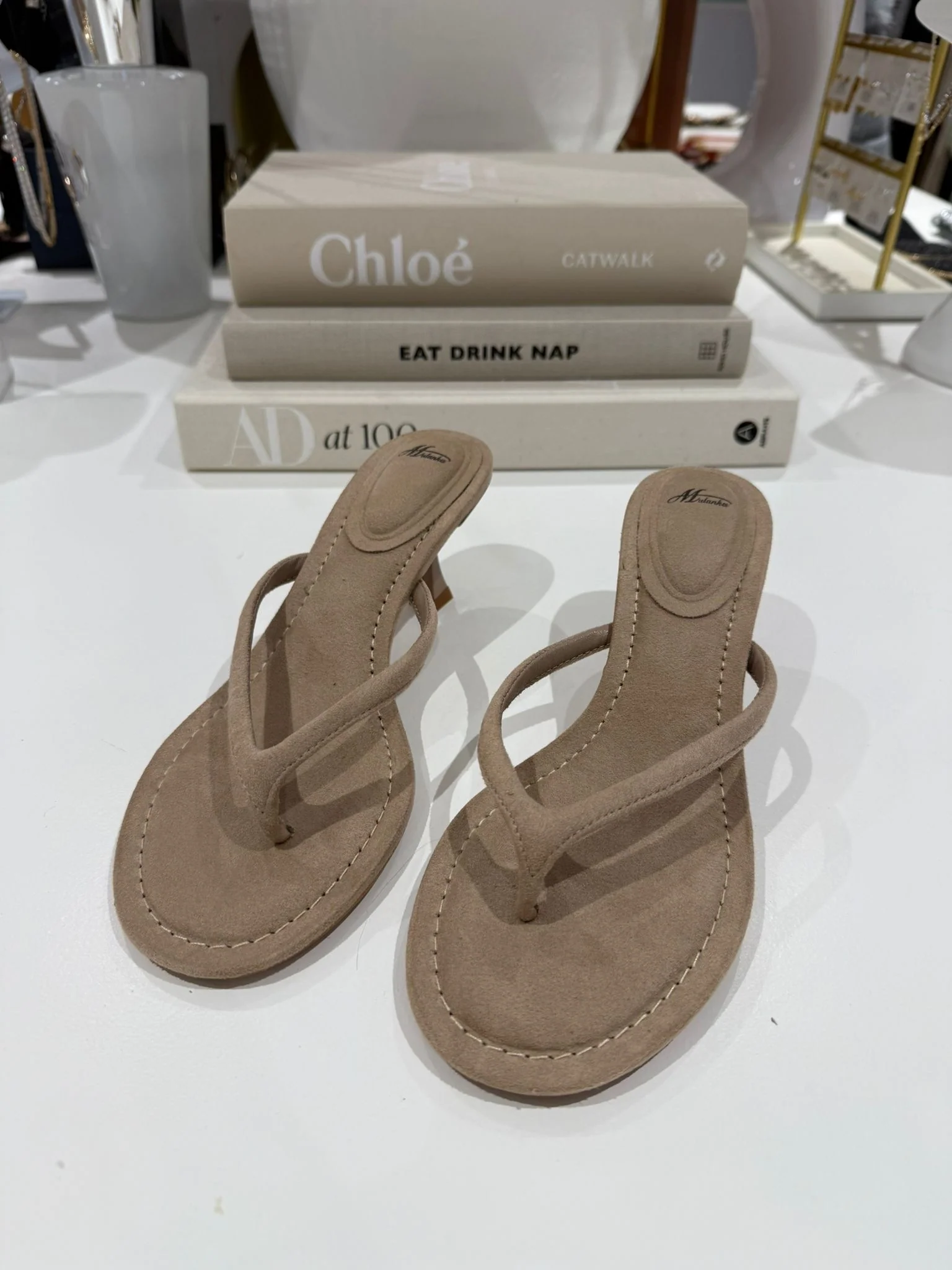 Nude Toe Thong Kitten Heel - Image 3