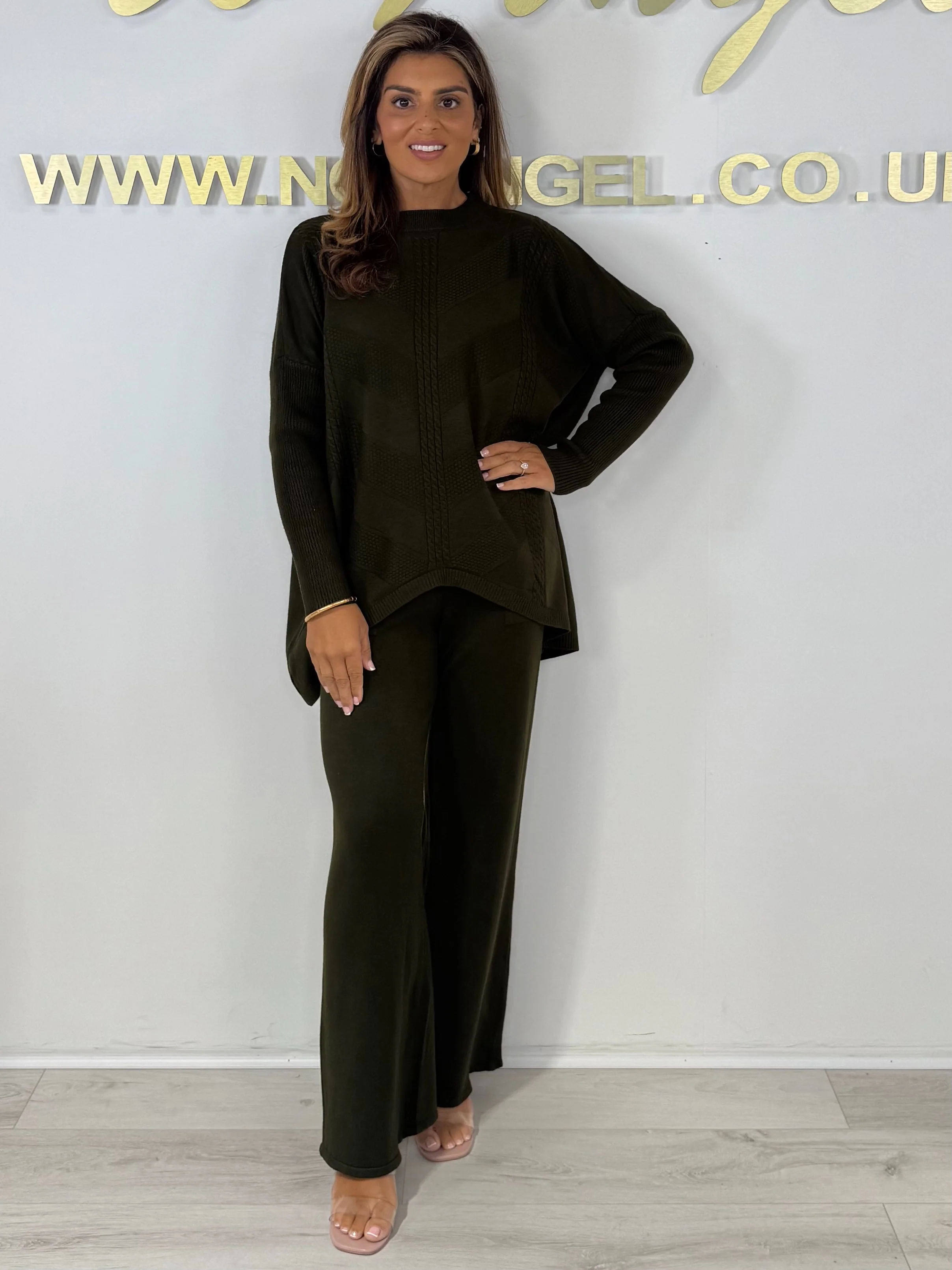 Soft Knit Cable Design Jumper & Wide Leg Trouser Co-ord (6 Colours) - Image 8