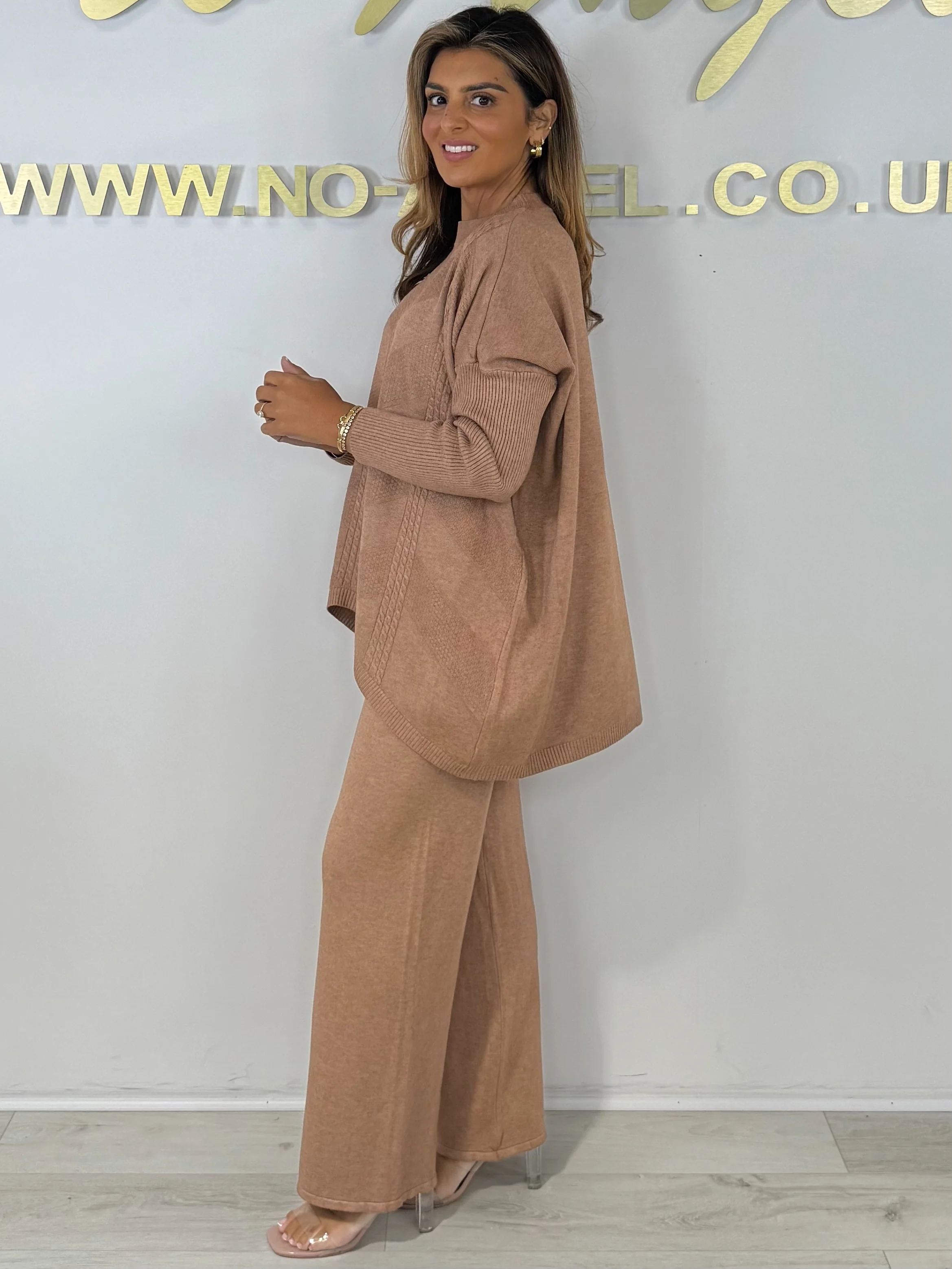 Soft Knit Cable Design Jumper & Wide Leg Trouser Co-ord (6 Colours) - Image 9