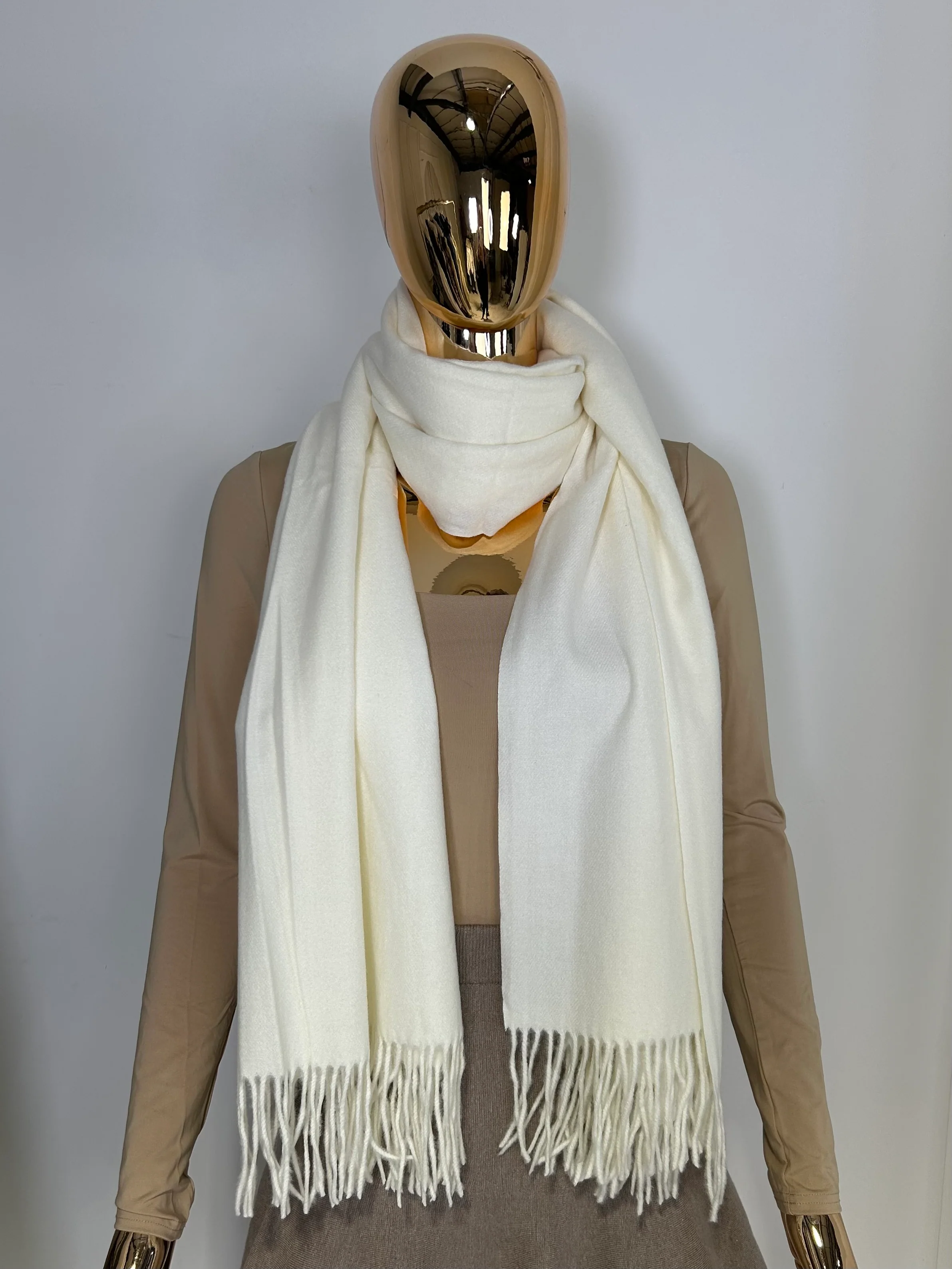 Cashmere Tassel Edge Scarf (8 Colours) - Image 3
