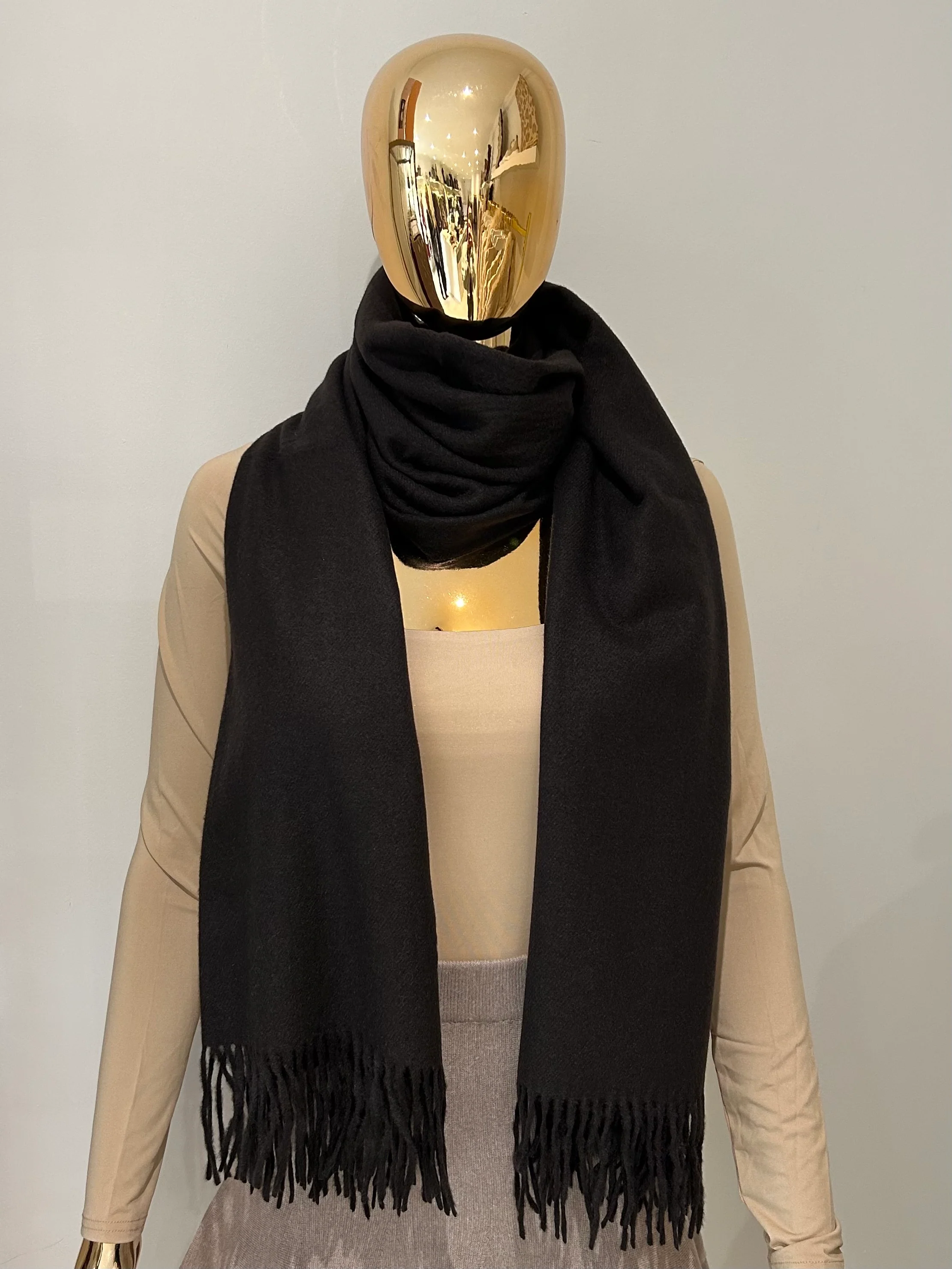 Cashmere Tassel Edge Scarf (8 Colours) - Image 7