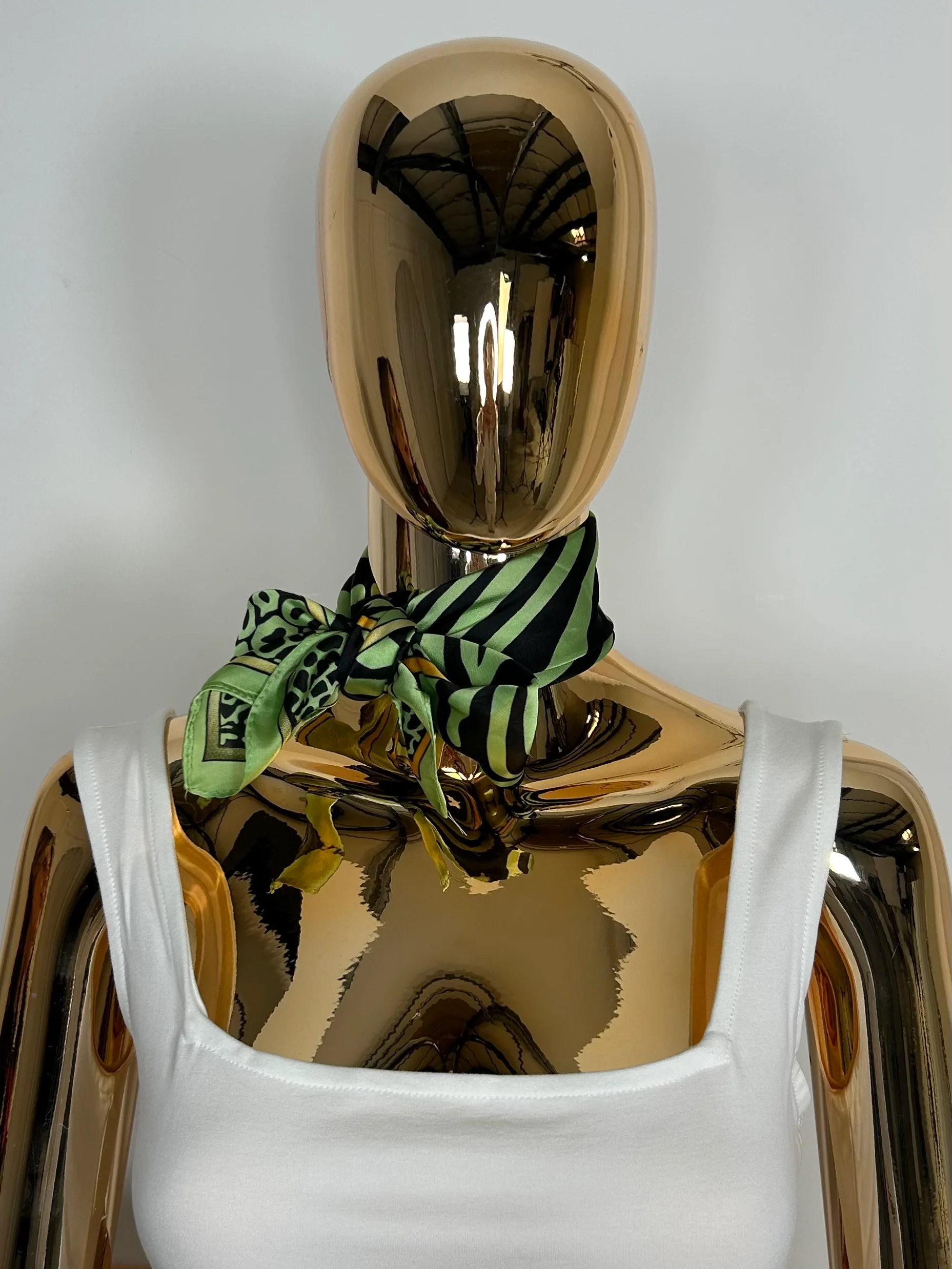 Square Animal Print Border Neck Scarf (4 Colours) - Image 3