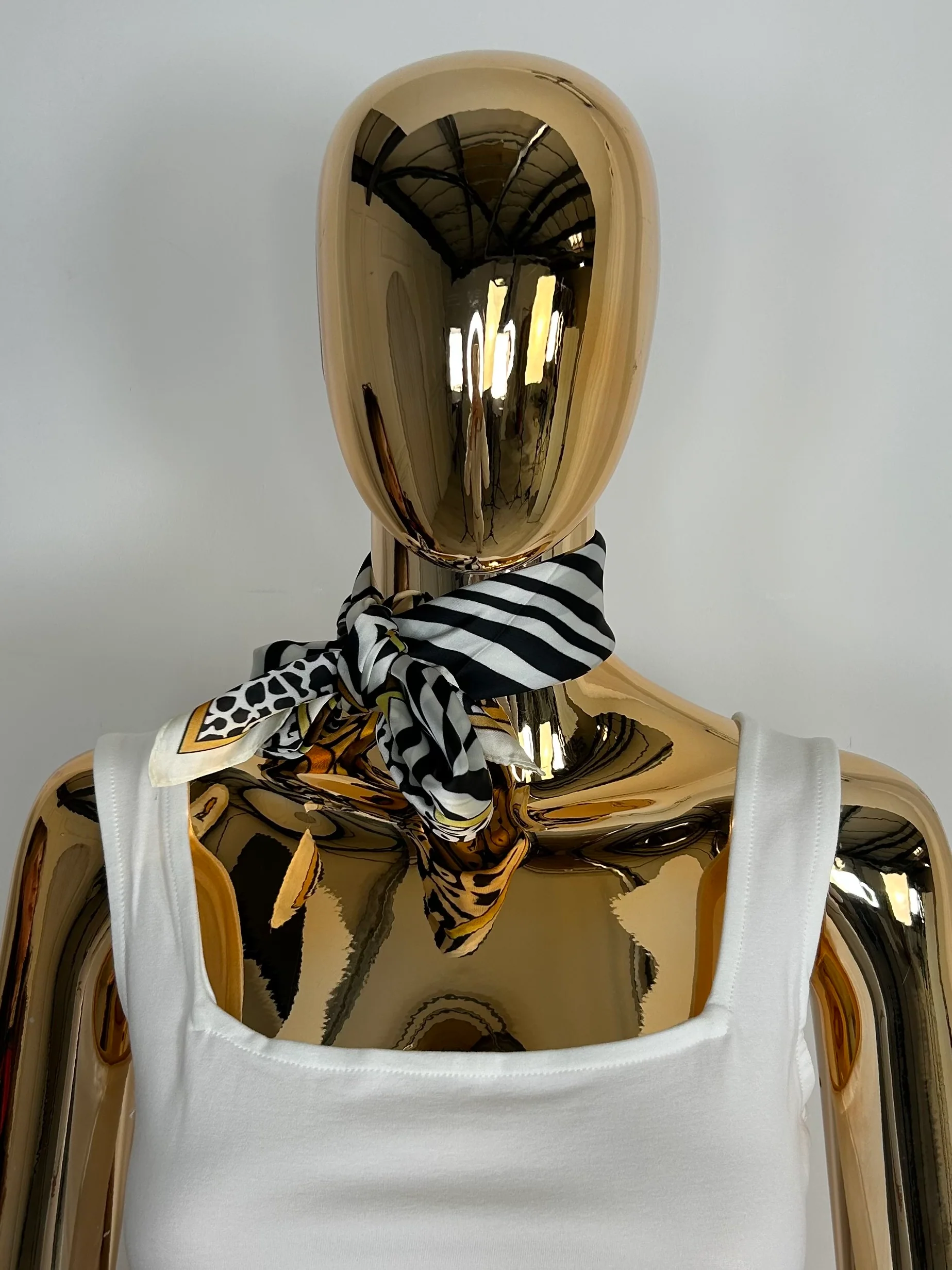 Square Animal Print Border Neck Scarf (4 Colours) - Image 4