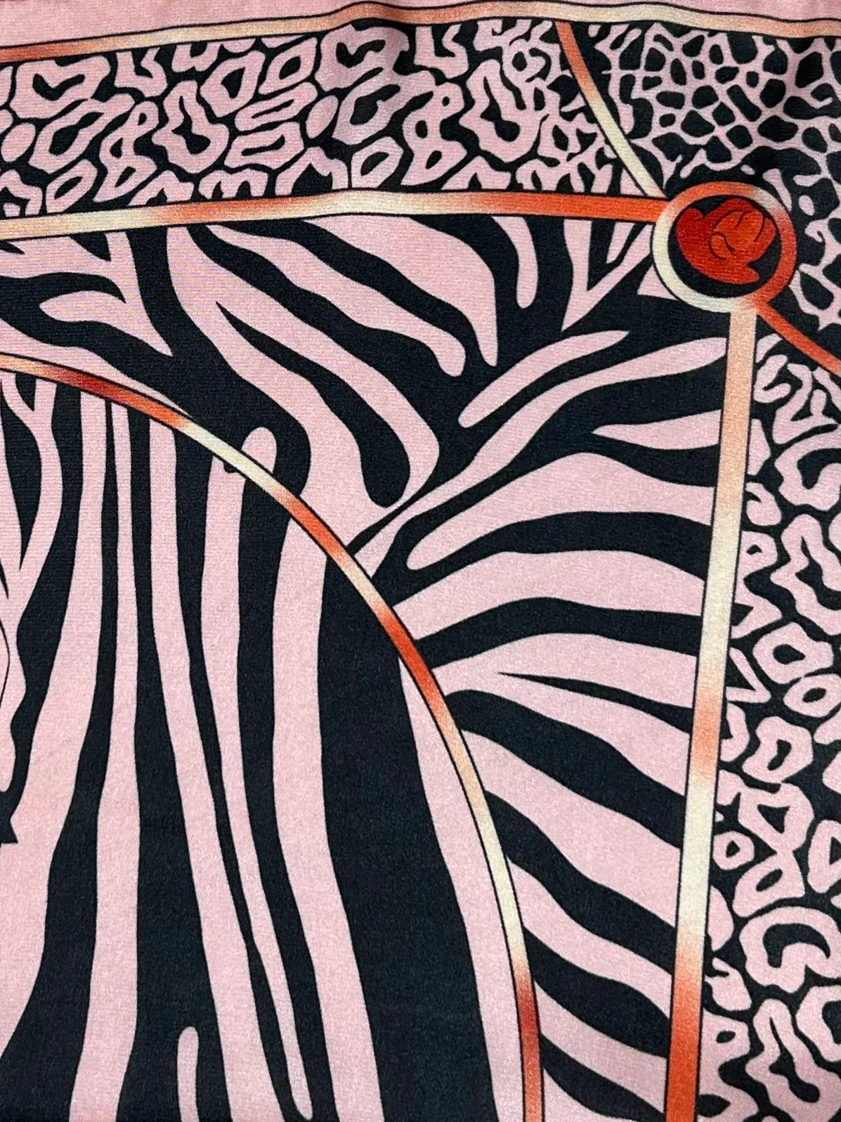 Square Animal Print Border Neck Scarf (4 Colours) - Image 6