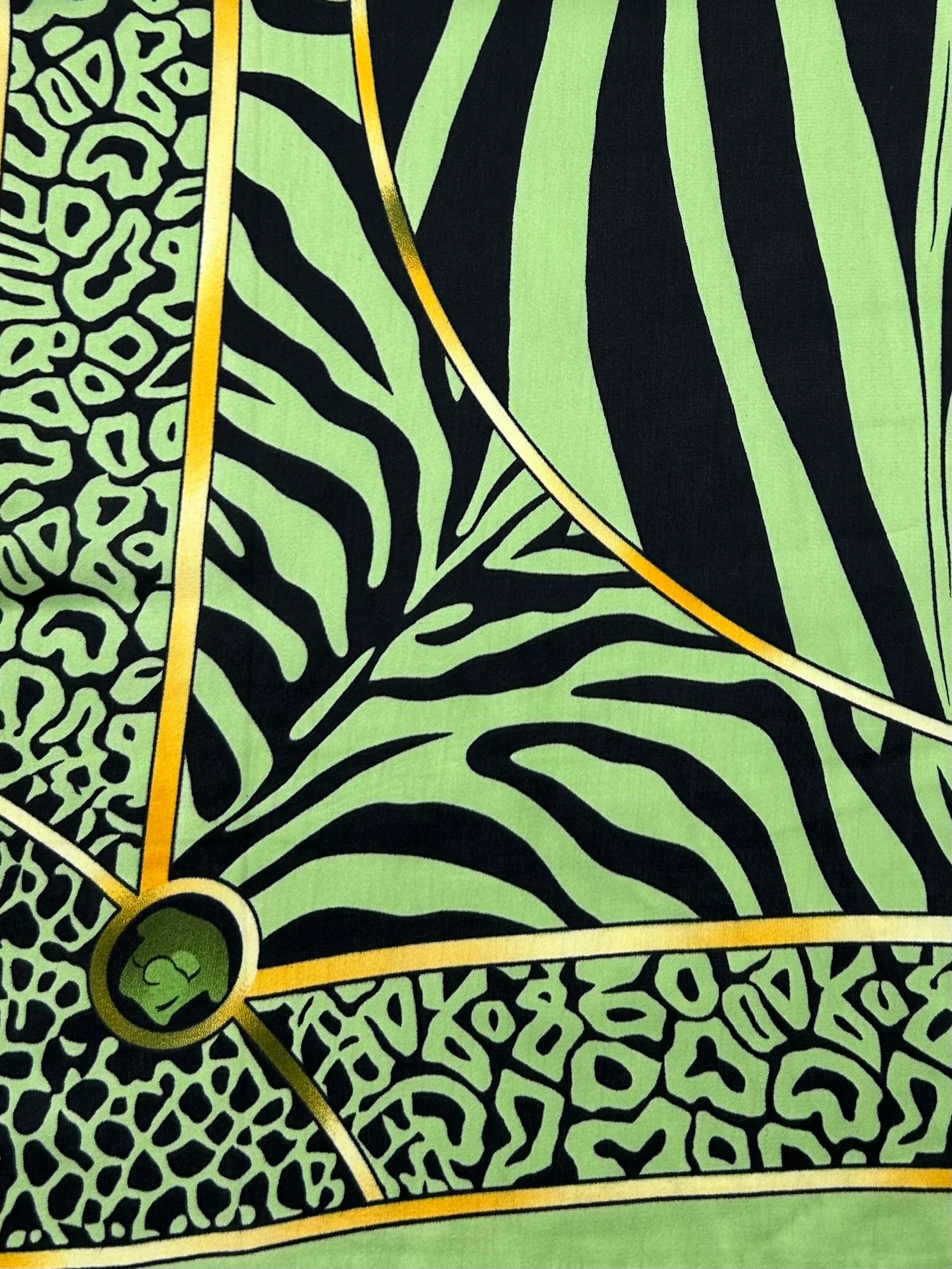 Square Animal Print Border Neck Scarf (4 Colours) - Image 7