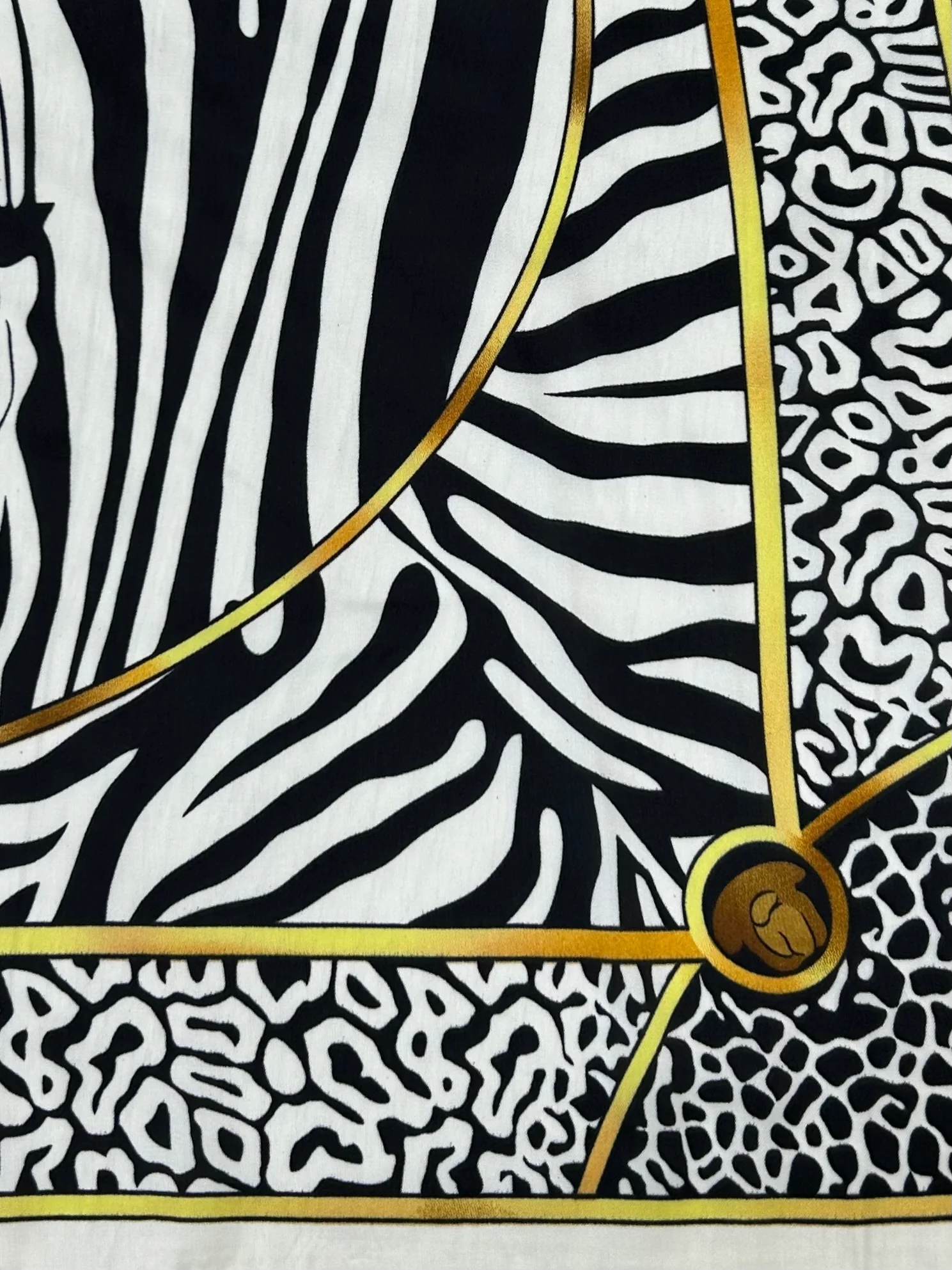 Square Animal Print Border Neck Scarf (4 Colours) - Image 8