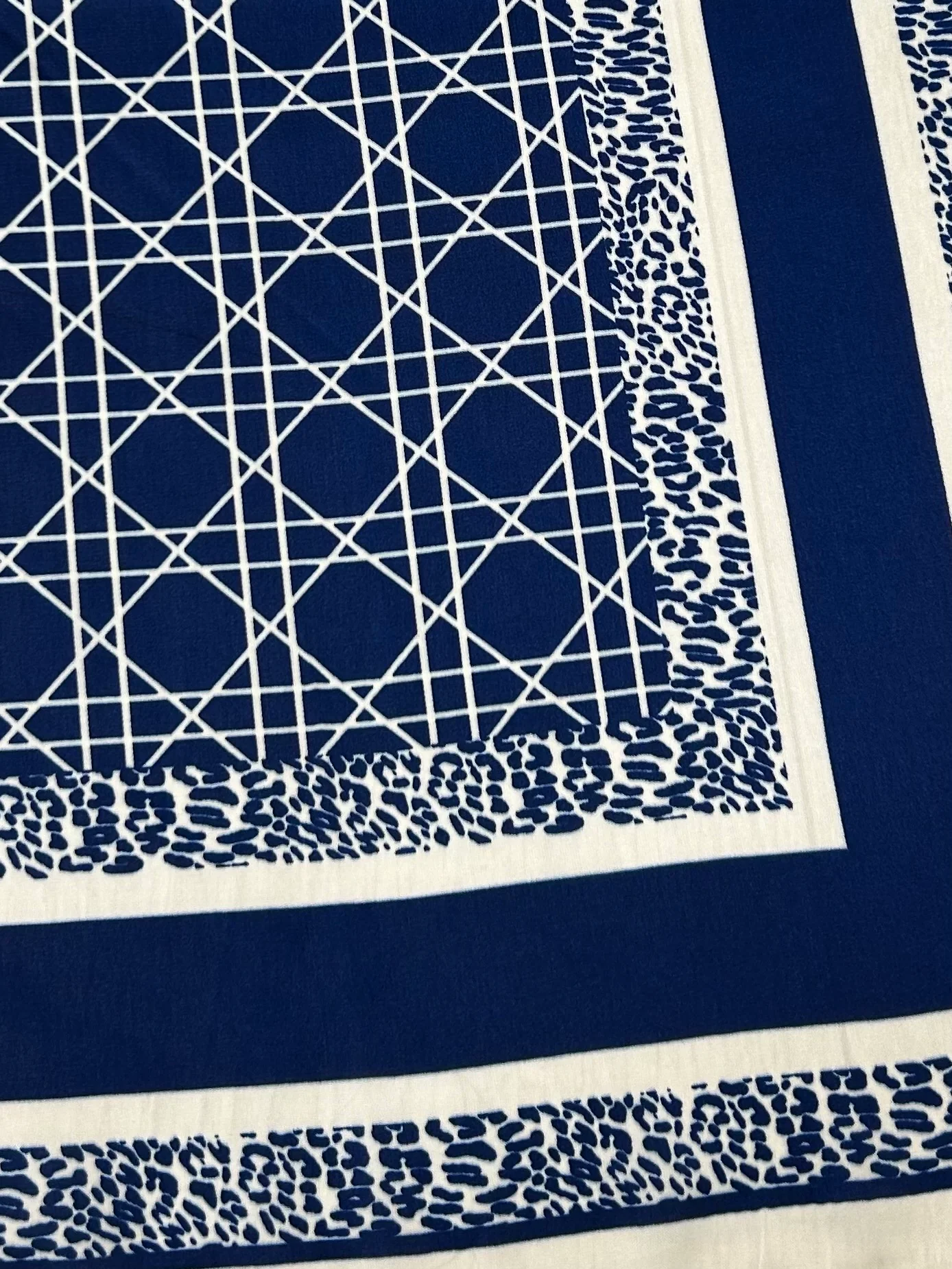 Square Animal Print Line Art Border Neck Scarf (3 Colours) - Image 4