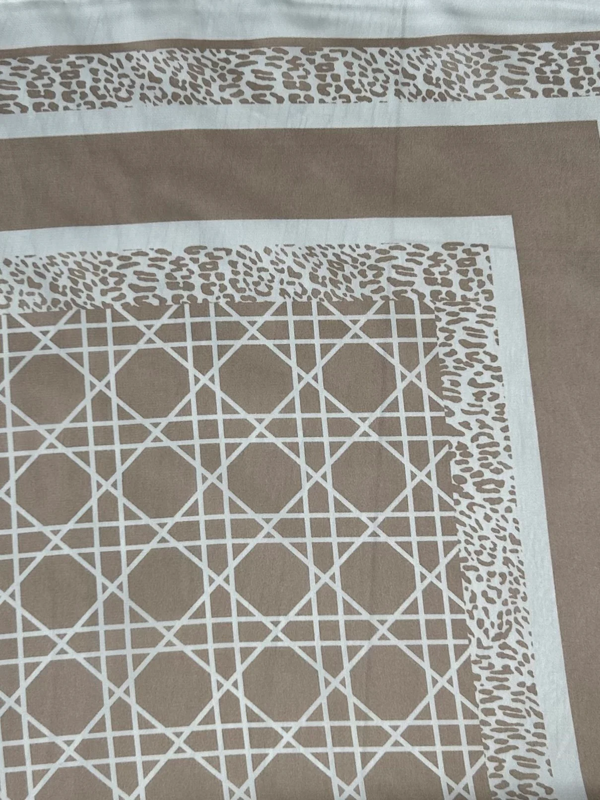 Square Animal Print Line Art Border Neck Scarf (3 Colours) - Image 6