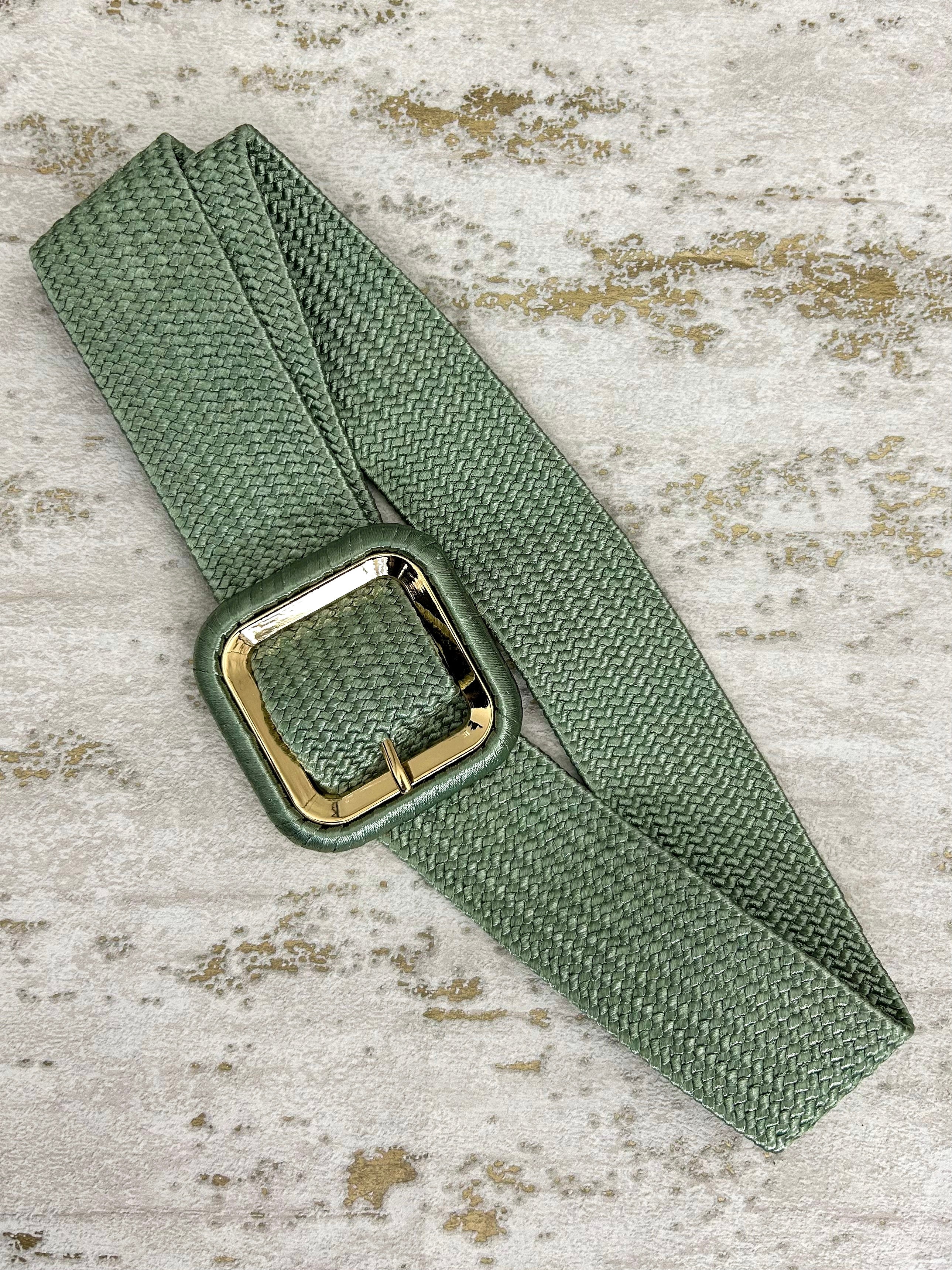 Square Buckle Woven Belt (6 Colours) - Image 3