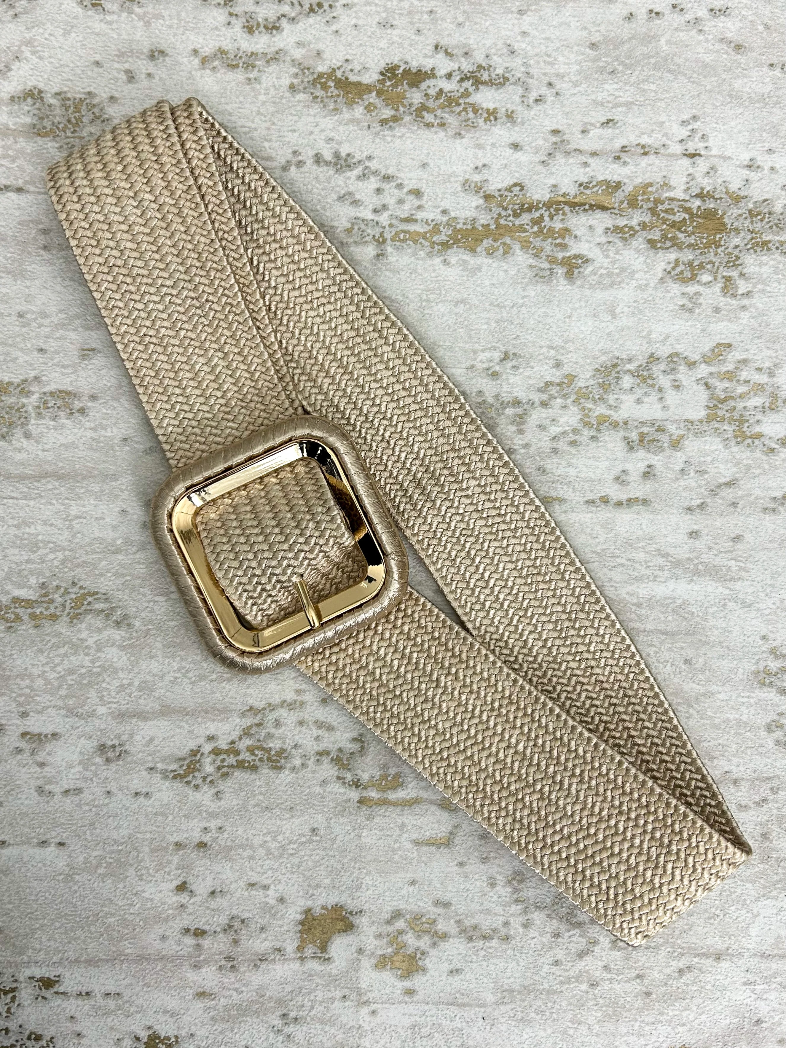Square Buckle Woven Belt (6 Colours) - Image 5