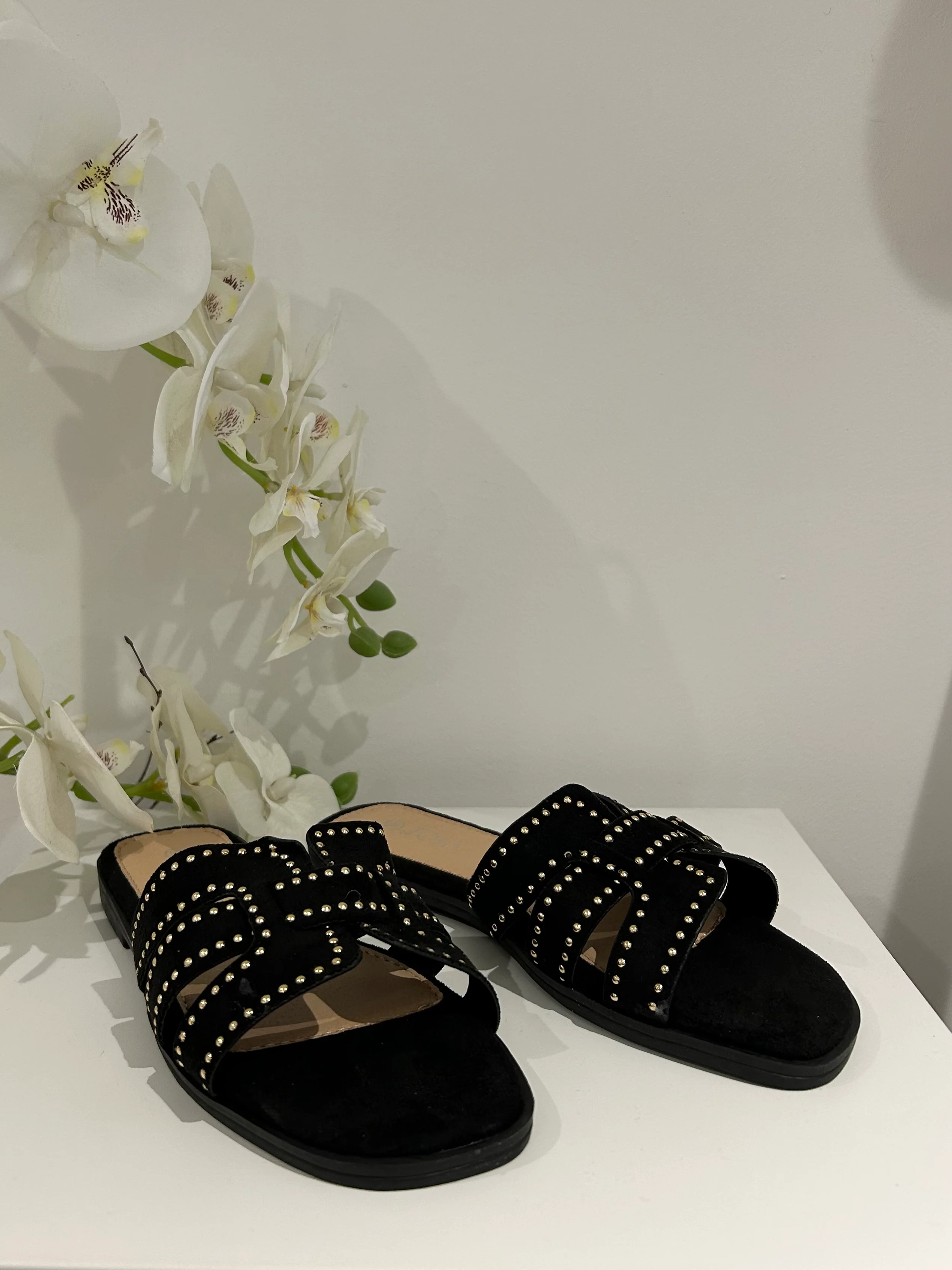 Studded Woven Block Sandals (2 Colours) - Image 4