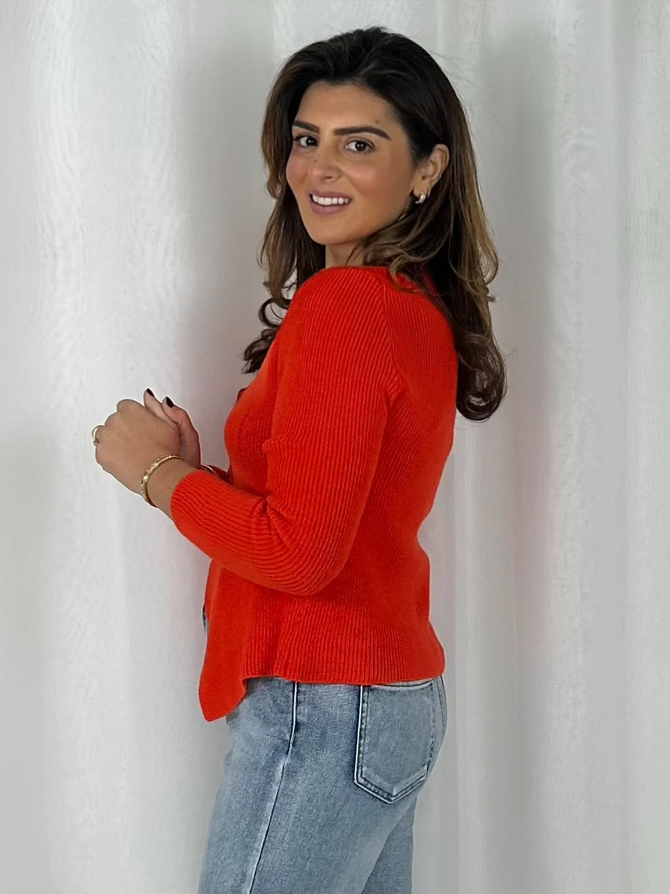 V-Neck Long Sleeve Button Up Cardigan (5 Colours) - Image 6