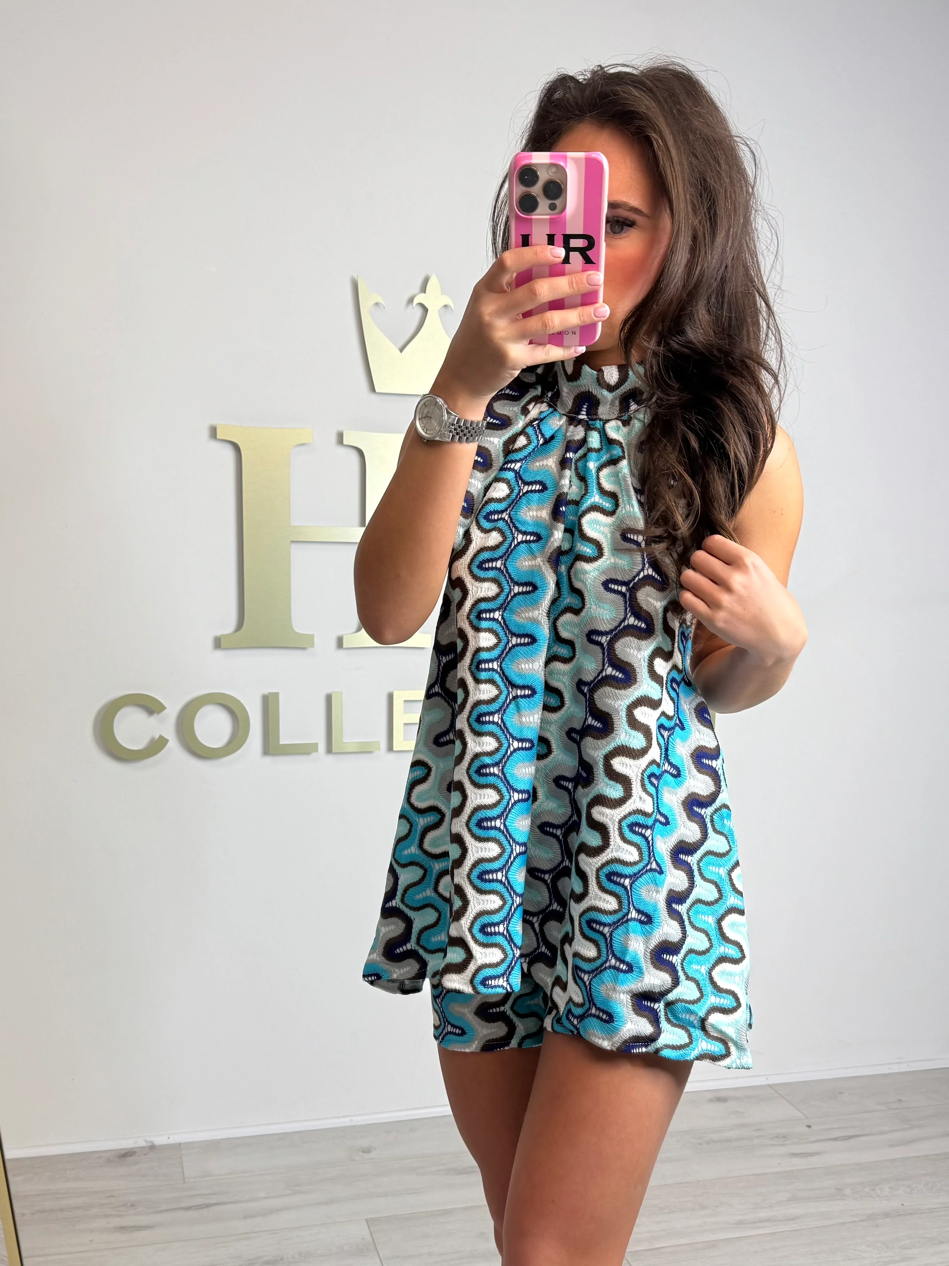 Wavey Halter Neck Floaty Top & Shorts Co-ord (2 Colours) - Image 3