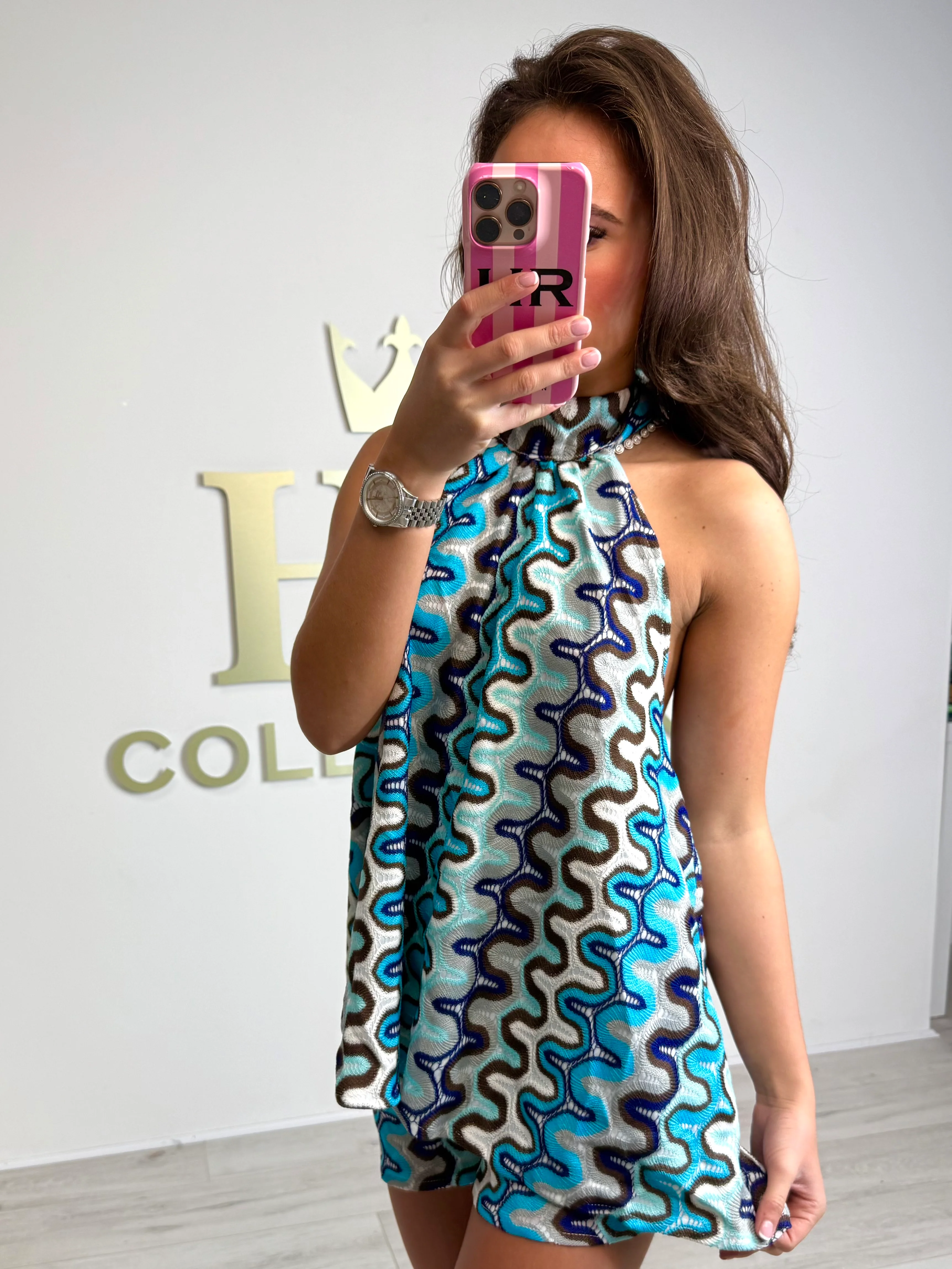 Wavey Halter Neck Floaty Top & Shorts Co-ord (2 Colours) - Image 6